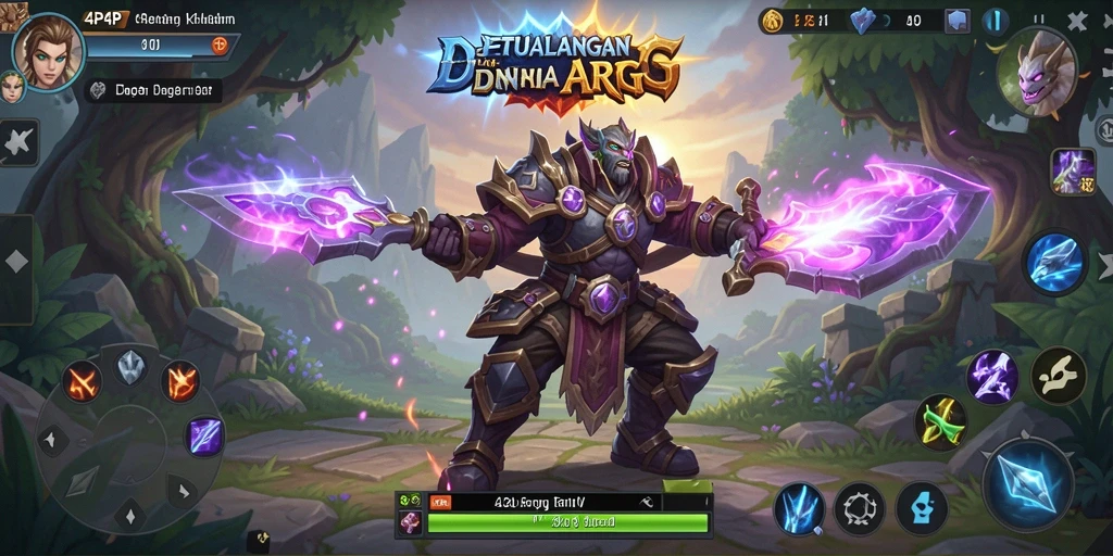 Screenshot gameplay 4P4P menampilkan aksi pertempuran yang seru dan mendebarkan.