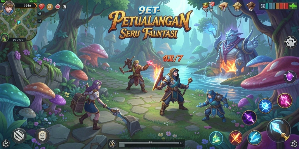 Tangkapan layar <strong>9ET</strong> menampilkan aksi seru dalam permainan petualangan.