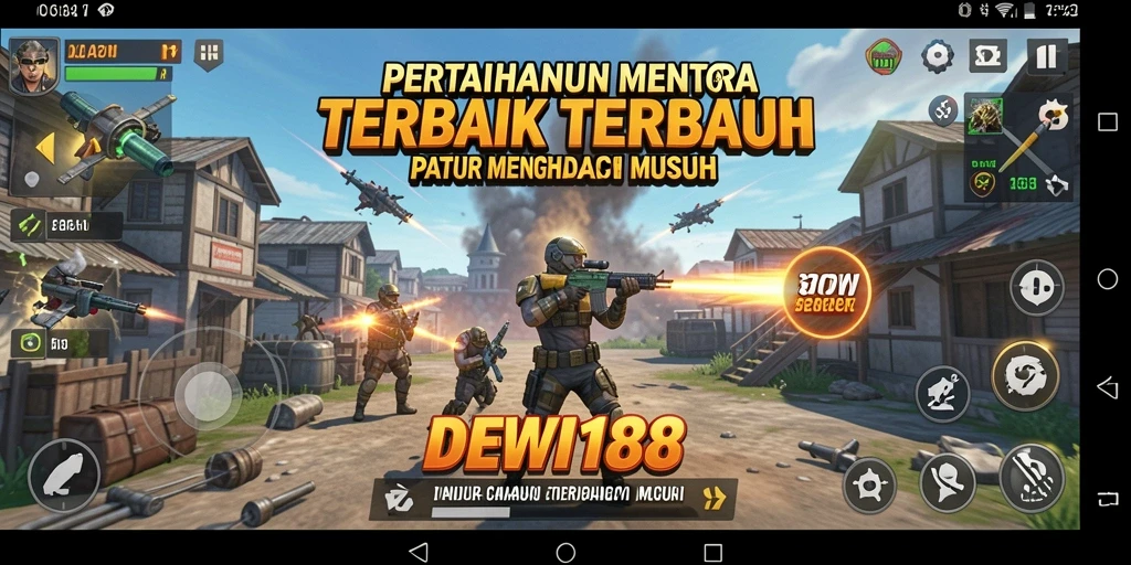 Screenshot gameplay DEWI188 menampilkan aksi pertahanan menara yang mendebarkan.