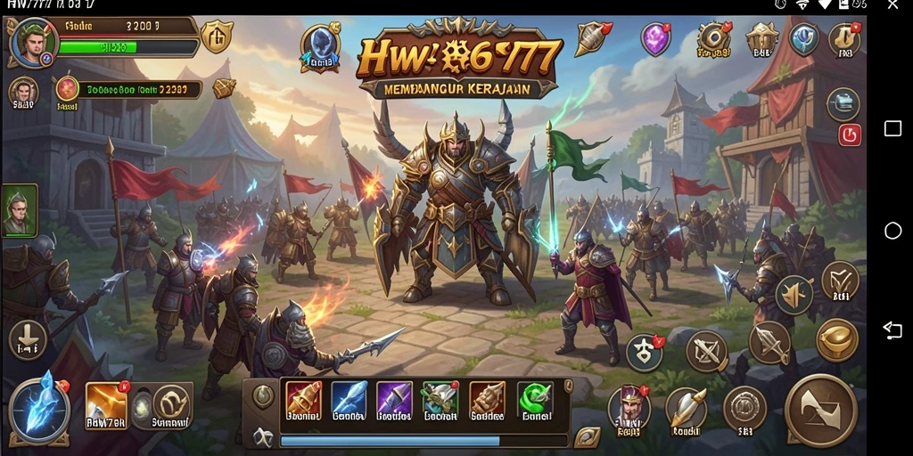Tampilan gameplay yang menarik dan strategis dalam HW777.