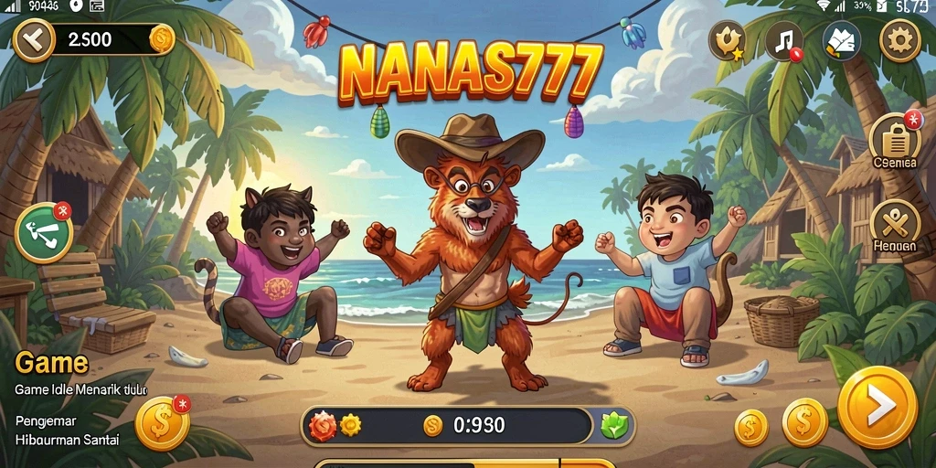 Screenshot gameplay NANAS777 menampilkan momen seru dalam pengelolaan sumber daya Idle.