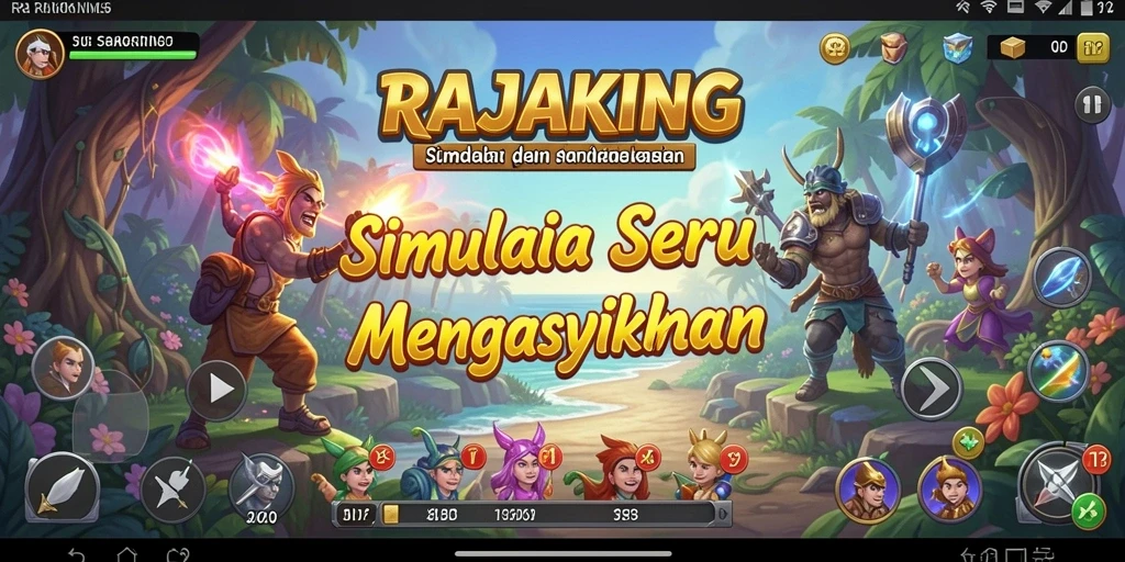Tampilan gameplay RAJAKING yang menarik dan interaktif.