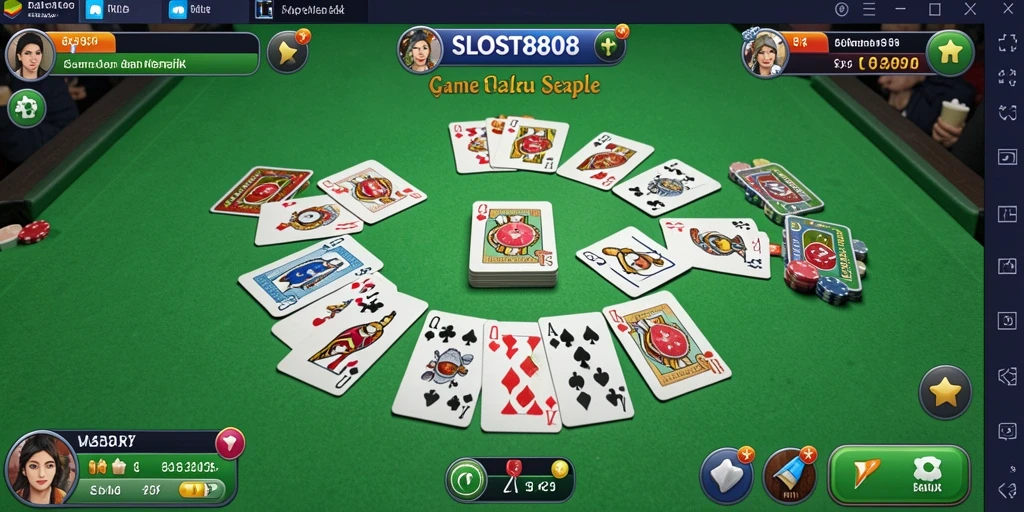 Screenshot SLOST8808 menampilkan pilihan papan Gaple yang beragam.