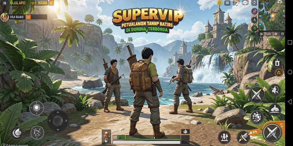 Tampilan gameplay seru di dunia terbuka SUPERVIP