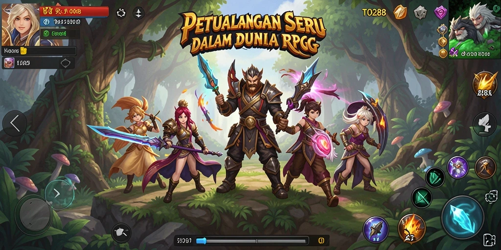 Screenshot TO288 menampilkan aksi seru dalam pertarungan RPG.