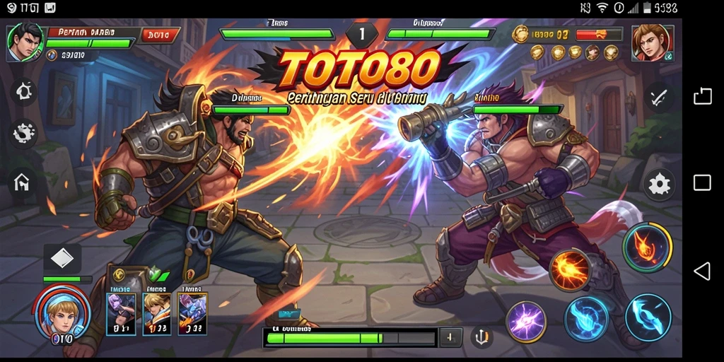 Screenshot TOTO80 menunjukkan aksi pertarungan yang mendebarkan.