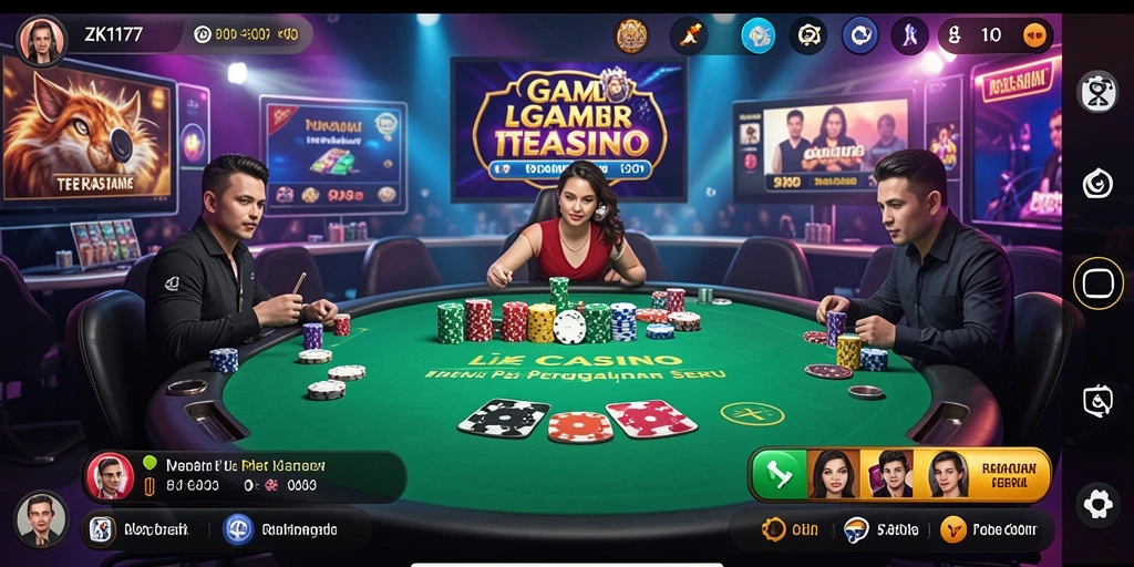Gameplay seru Live Casino dengan dealer profesional di ZK1177.